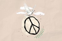 Beige peace background, freedom design