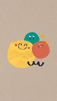 Cute emoji phone wallpaper