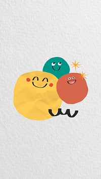 Cute emoji phone wallpaper