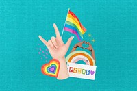 Gay pride, LGBTQ colorful collage