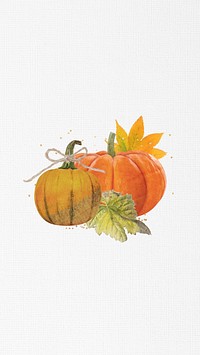 Aesthetic Autumn pumpkin iPhone wallpaper, seasonal collage background