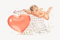 Cute Valentine's cupid,  aesthetic collage