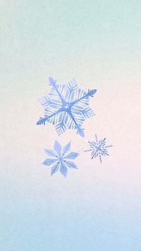 Blue winter snowflakes iPhone wallpaper, seasonal background