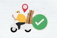 Parcel delivery man illustration