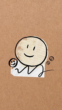 Smiling emoji brown iPhone wallpaper