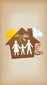 Family home insurance iPhone wallpaper