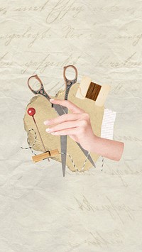 Sewing & knitting tools iPhone wallpaper