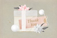 Thank you greeting, birthday celebration collage