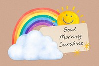 Good morning sunshine greeting, weather collage