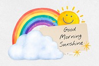 Good morning sunshine greeting, weather collage