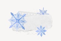 Blue snowflakes ripped paper, festive  element background