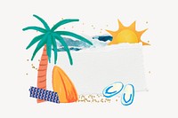 Summer palm tree note paper  background
