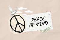 Peace torn paper background, freedom design