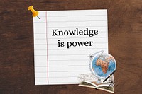 Knowledge is power background, aesthetic education collage