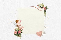 Valentine's cupid note paper, aesthetic collage