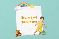 Sunshine quote, cute green background