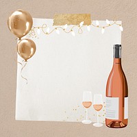 Aesthetic champagne note paper collage