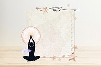 Meditation aesthetic note paper, wellness collage