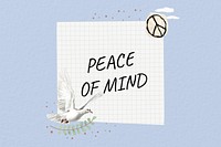 Peace of mind blue background, freedom design