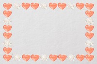 Cute heart frame background, Valentine's Day