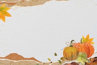 Aesthetic Autumn pumpkin background, seasonal collage