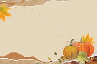 Aesthetic Autumn pumpkin background, seasonal collage