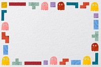 Arcade game illustration frame background, cute design