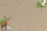 Aesthetic stag frame background, wildlife and nature