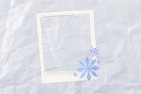 Winter aesthetic instant film frame, collage design