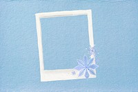 Winter aesthetic instant film frame, collage design