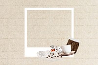 Coffee aesthetic instant photo frame