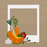 Cute vegetables instant photo frame