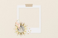 Astrology aesthetic instant film frame, collage design