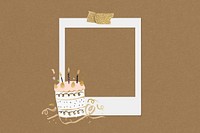 Birthday cake frame, instant photo film