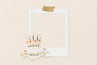 Birthday cake frame, instant photo film