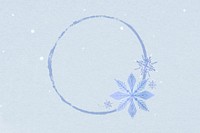 Winter snowflake frame, circle design