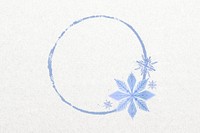 Winter snowflake frame, circle design