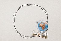 Education globe frame background