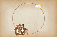 Home  insurance  round frame background