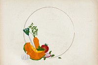 Cute vegetables frame, circle design