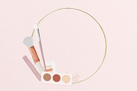 Beauty makeup  frame, circle design