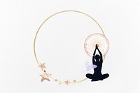 Aesthetic yoga frame, circle design