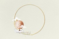 Travel globe frame, gold circle design