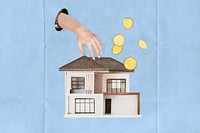 Real estate investment, creative finance collage