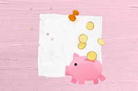 Piggy bank note paper, finance  background