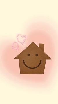 Smiling home cute phone wallpaper