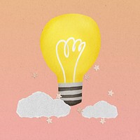 Creative idea, light bulb illustration