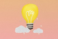 Creative idea gradient background, light bulb illustration