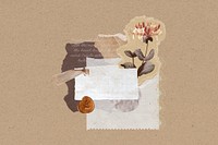 Aesthetic Autumn collage background, paper craft