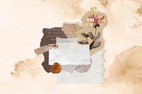 Aesthetic Autumn collage background, paper craft